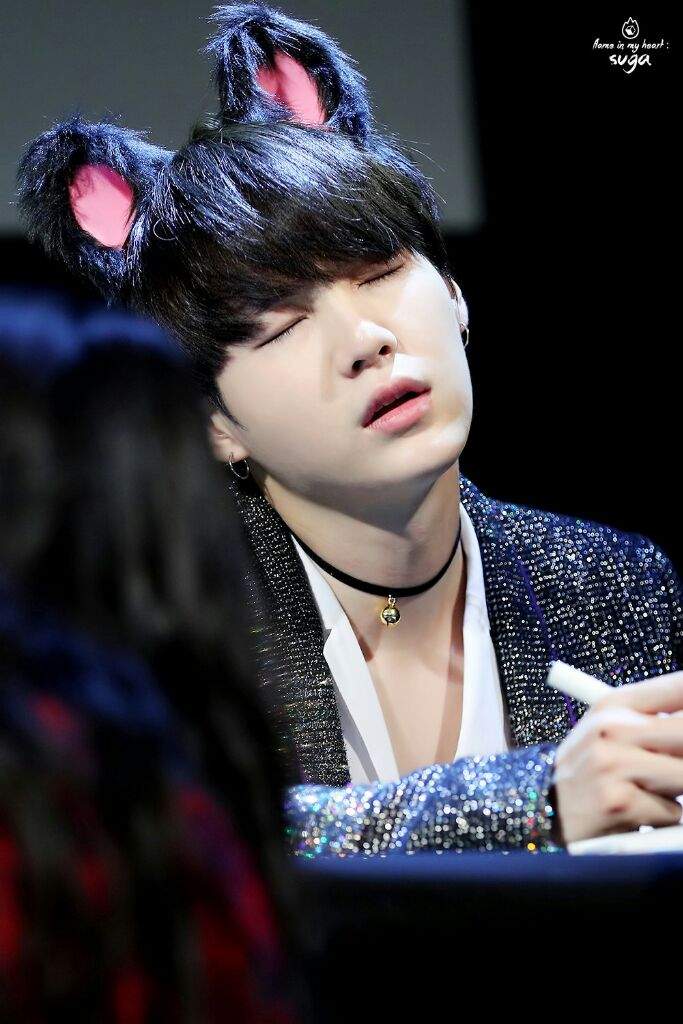 Min Yoongi w/ cat ears | ARMY's Amino