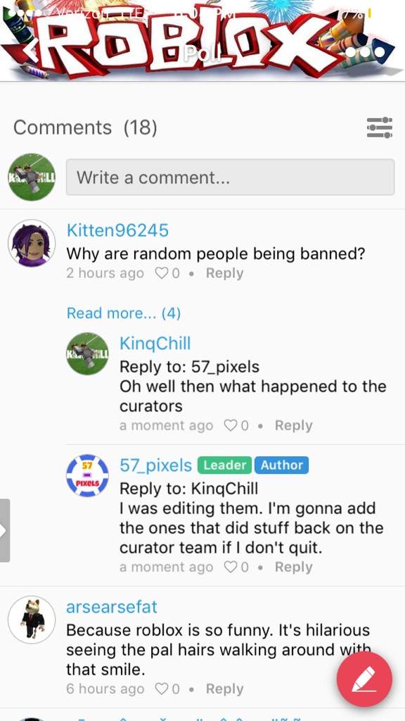 Roblox Adding Comments Back