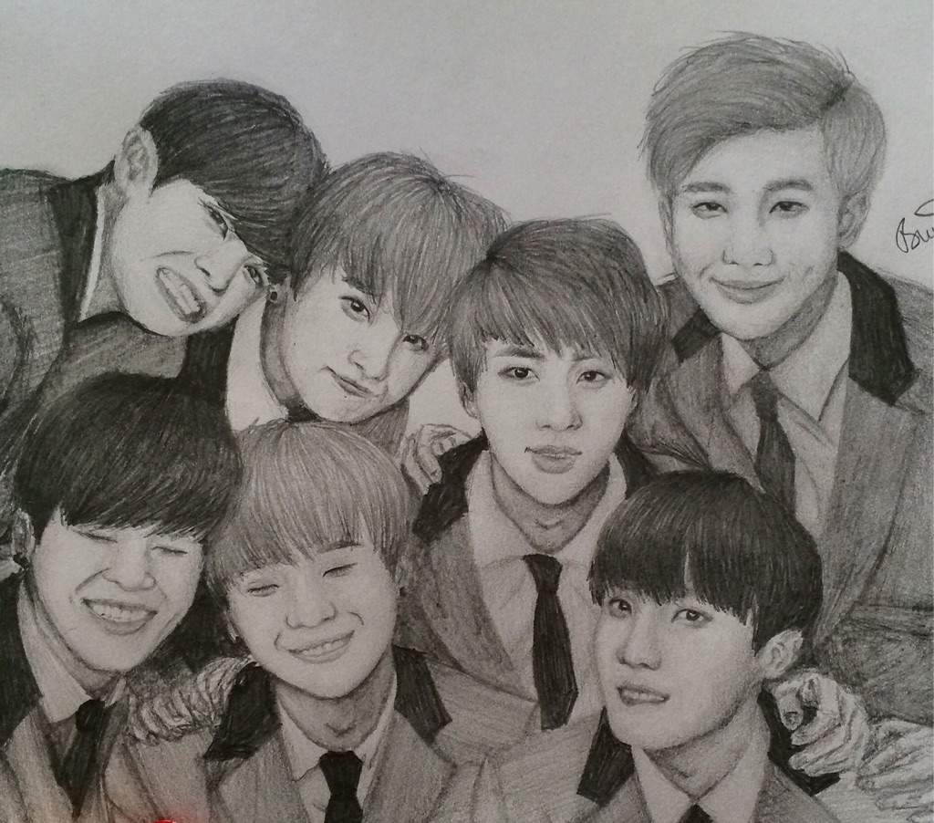 Some old BTS sketches ARMY's Amino