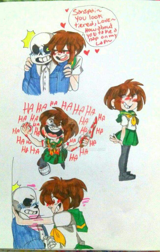 Yandere Chara X Sanspai | Undertale Amino