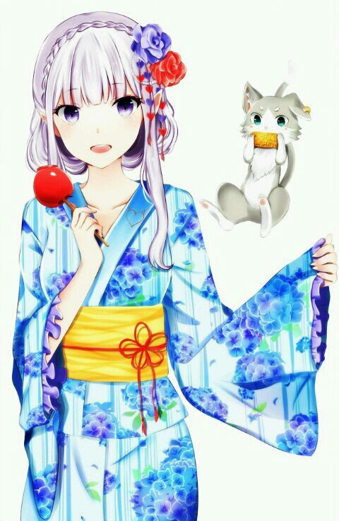 Emilia in a Kimono | Re:ゼロ Amino