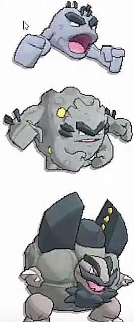 review geodude y evoluciones forma a a