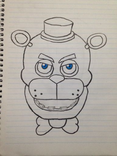 Meu desenho da cabeça do Freddy | Five Nights at Freddys PT/BR Amino