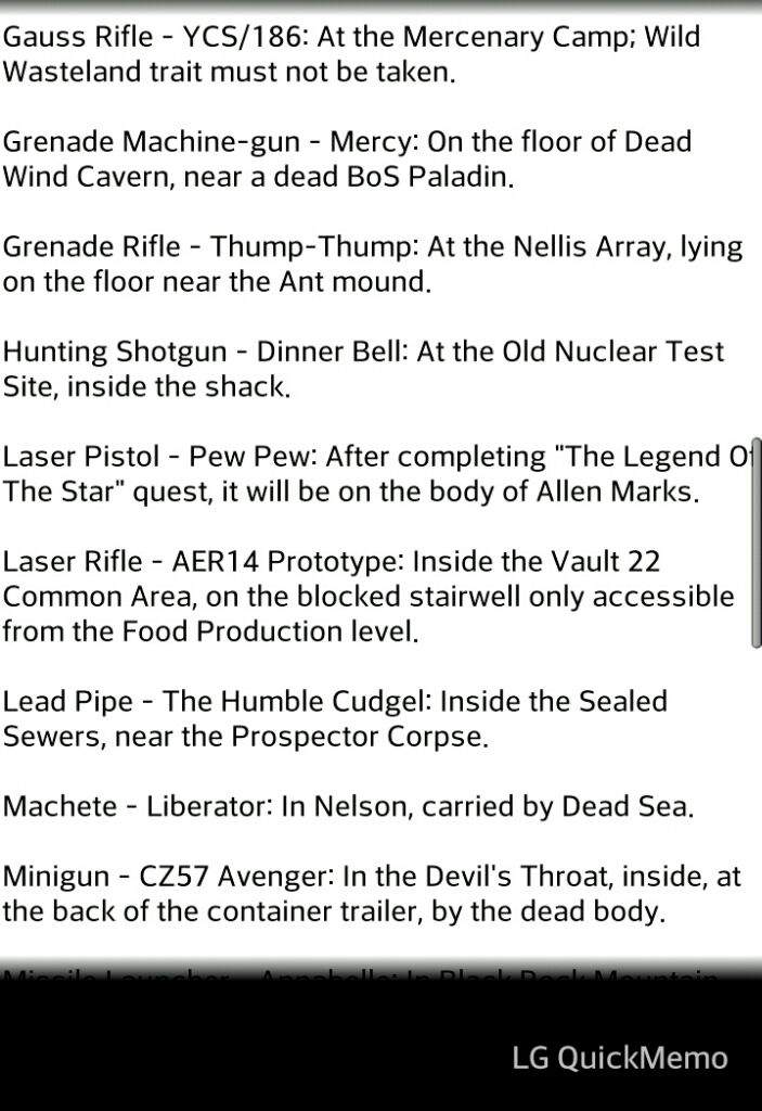 All Special Weapon Locations In Fallout New Vegas Fallout Amino