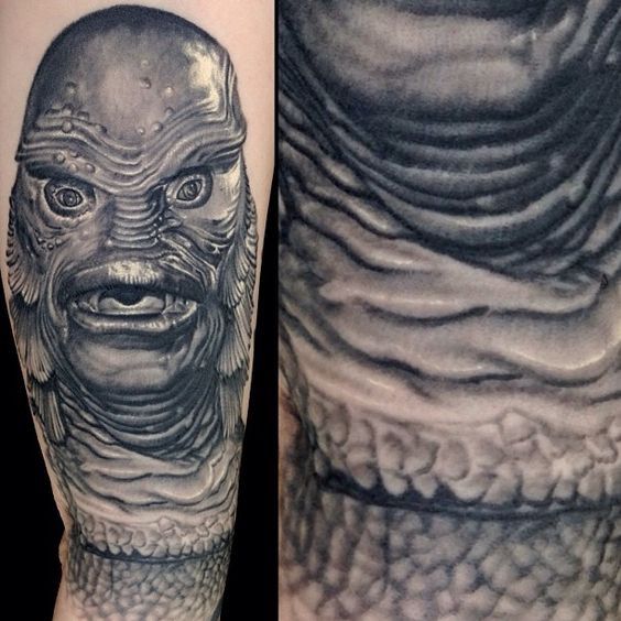 Creature from the Black Lagoon tattoo by Bez TattooNOW