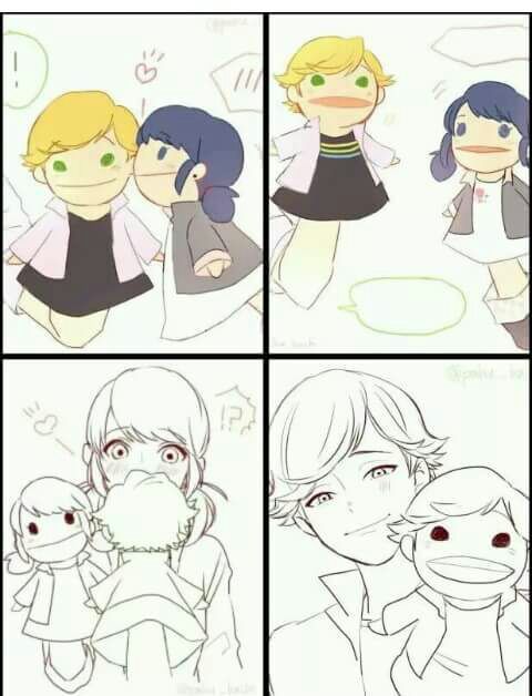 El beso de la marioneta de Adrien a Marinette | •Miraculous Ladybug ...