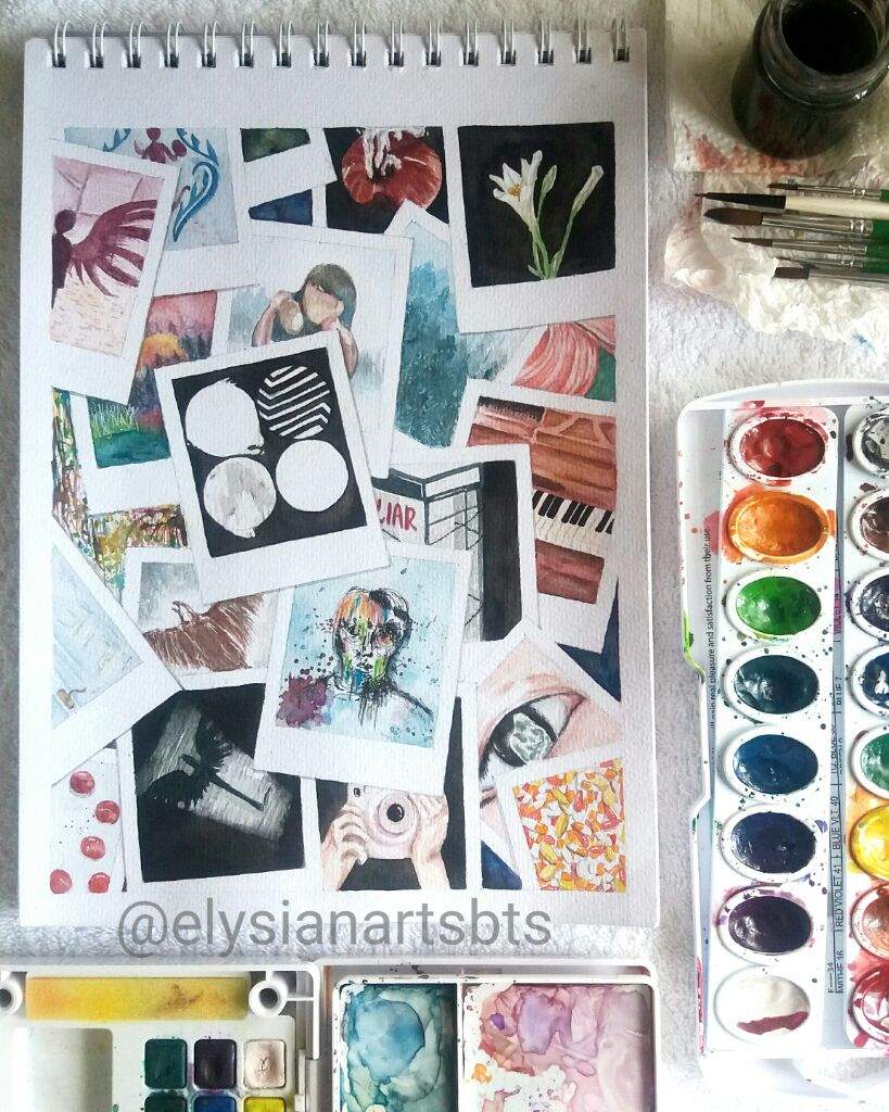 bts polaroid painting