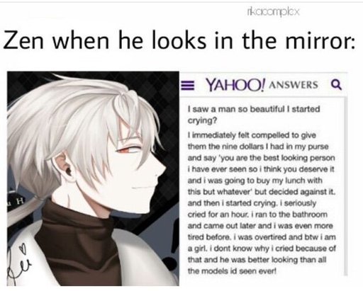 I Saw A Man So Beautiful I Started Crying Mystic Messenger Amino