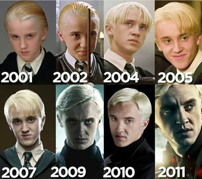 Tom Felton as Draco through the ages | Harry Potter Amino