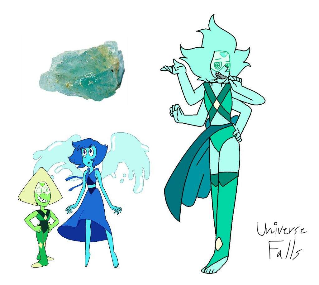 Lapis + Peridot Fusion - Aquamarine | Cartoon Amino