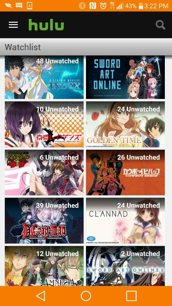 Hulu Anime List