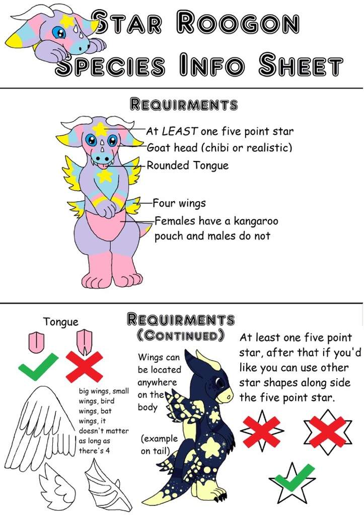 Star Roogon Species Info Sheet | Furry Amino