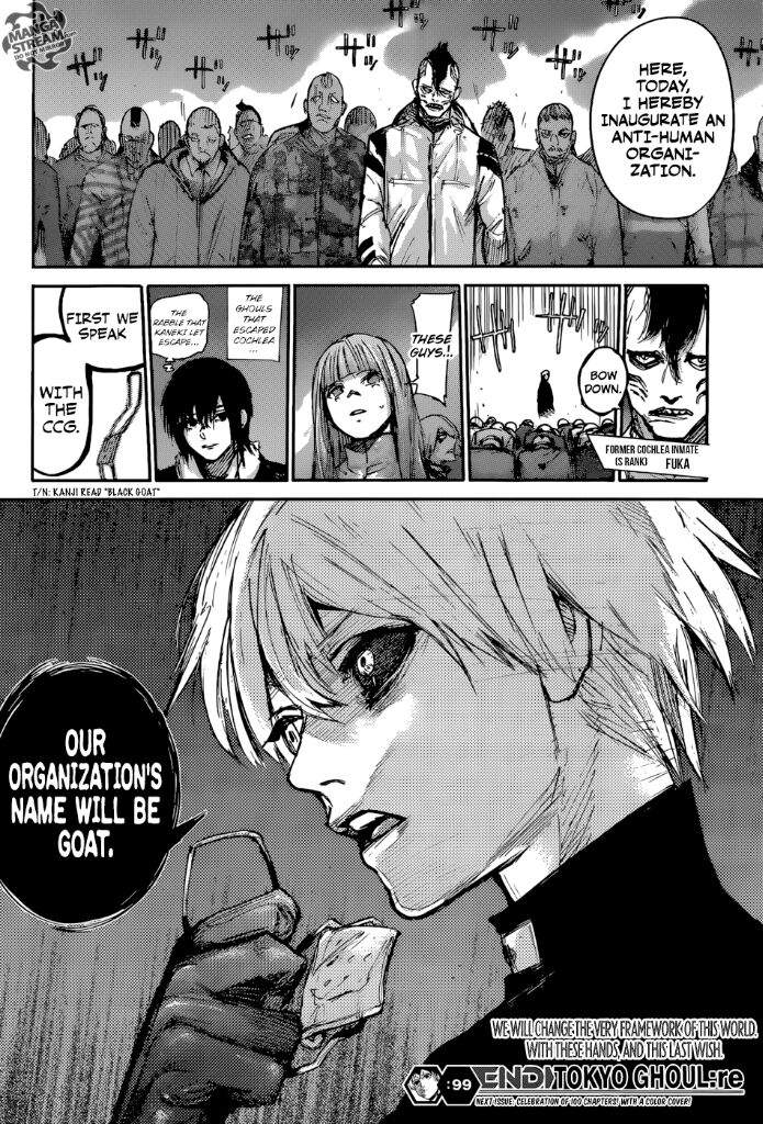 Tokyo ghoul re chapter 99 review | Anime Amino