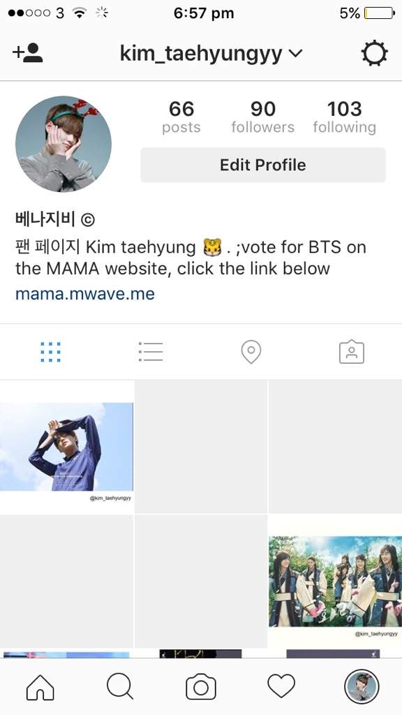 My Bts Taehyung Instagram Account K Pop Amino