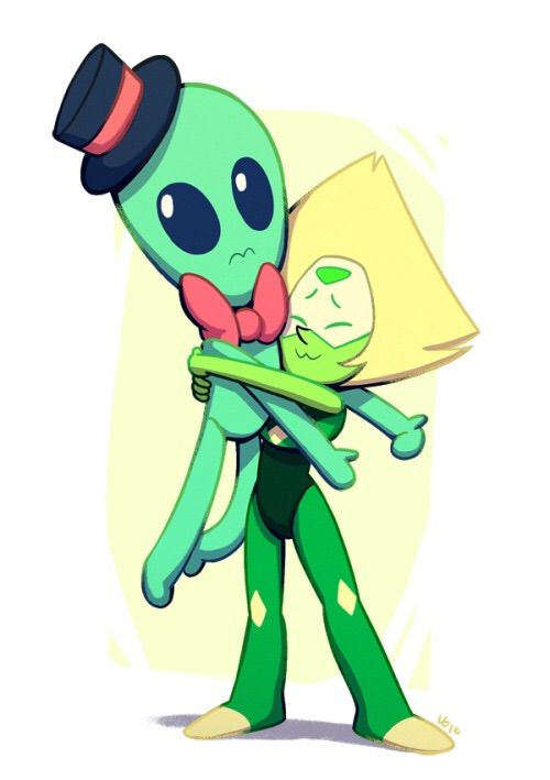 peridot and alien plush