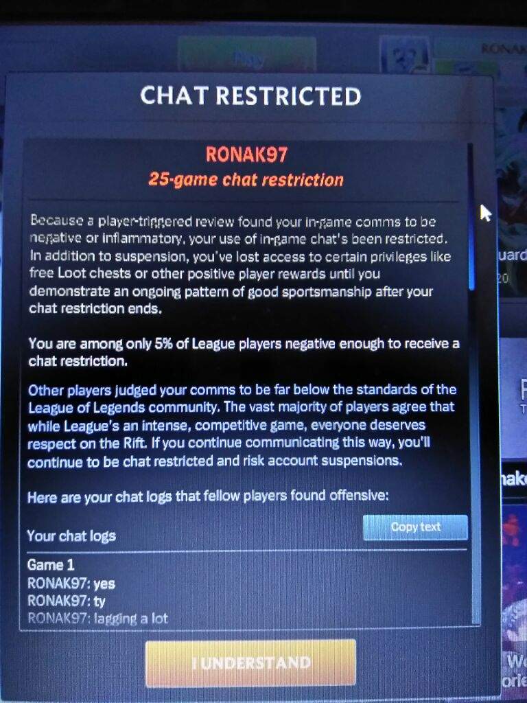 Chat restriction