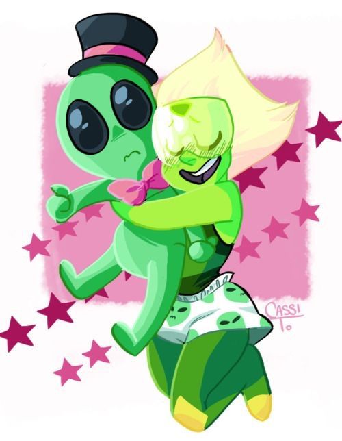 peridot and alien plush