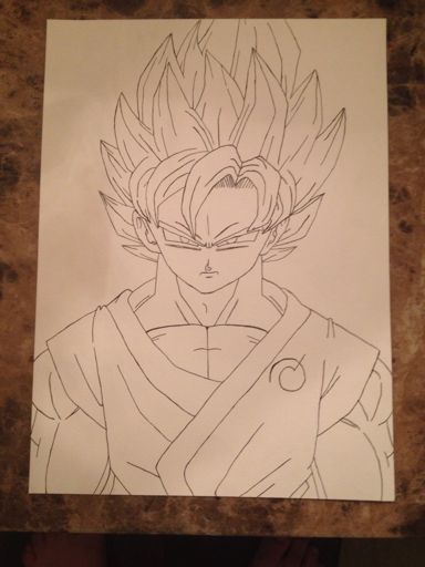 Outline of Goku Super saiyan Blue | DragonBallZ Amino