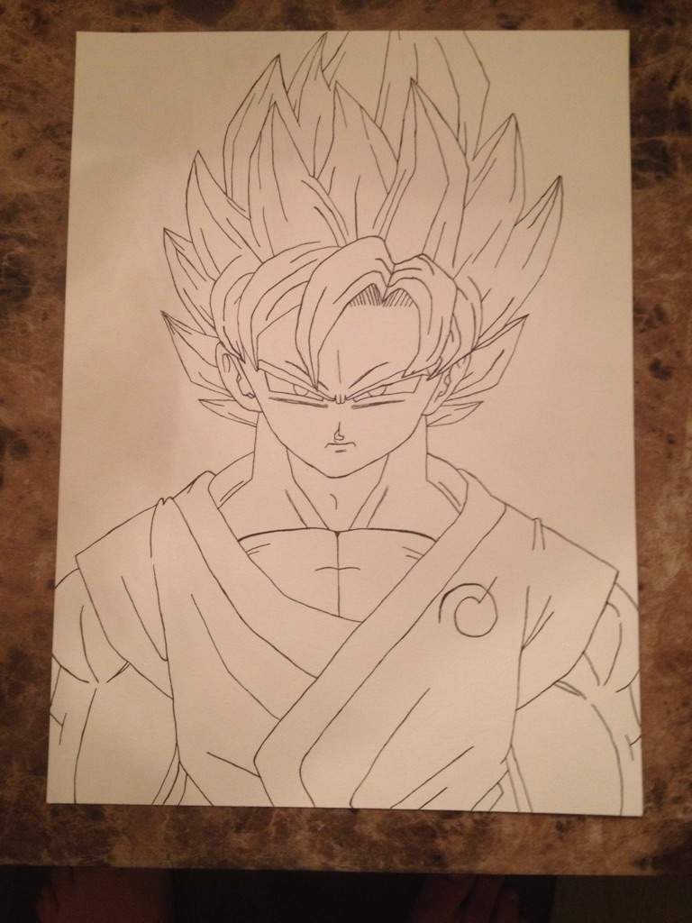 Outline Of Goku Super Saiyan Blue Dragonballz Amino