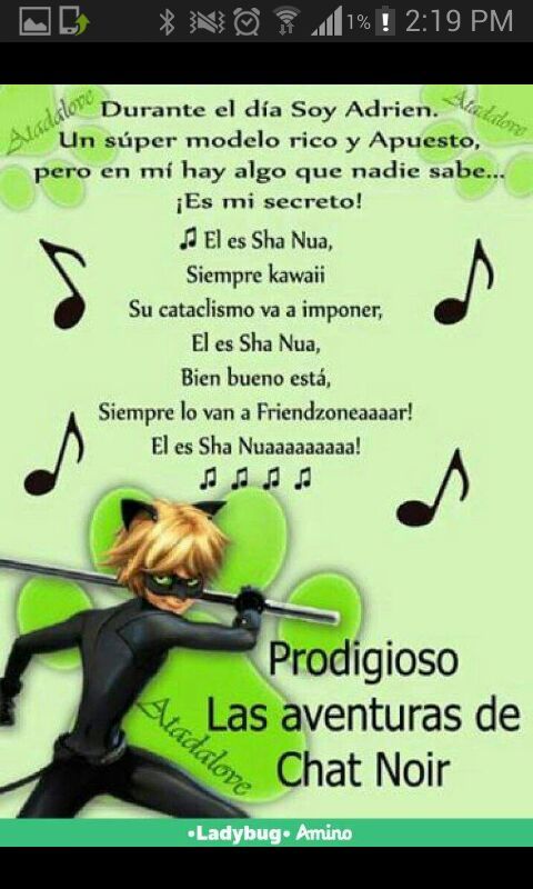 La Cancion De Chat Noir Miraculous Ladybug Espanol Amino