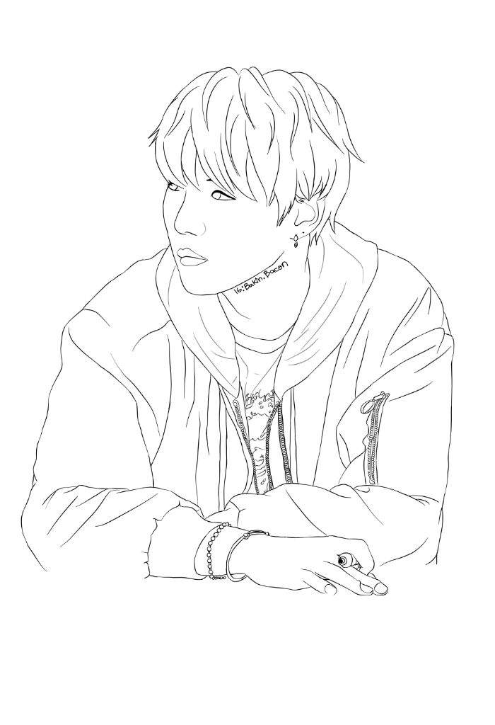 Download Yoongi WIP (finished outline) | ARMY's Amino