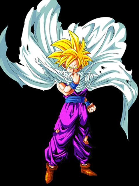 As a Teen Gohan Gohan changed his hairstyle in the Hyperbolic Time Chamber ...