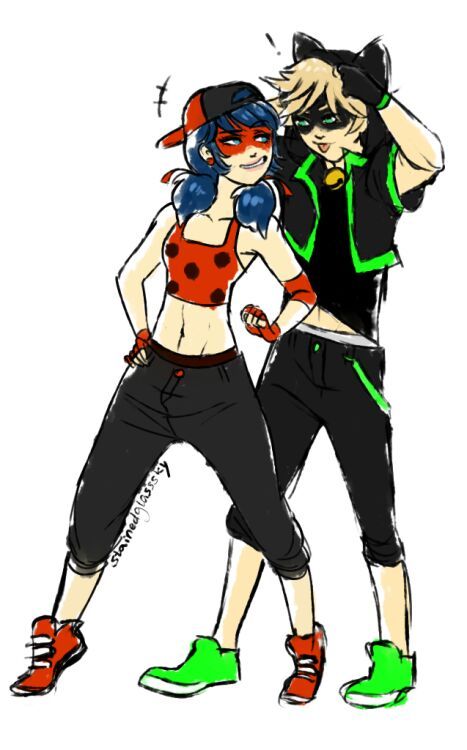 Ladybug y Chat noir bailando hip hop | •Miraculous Ladybug Español• Amino