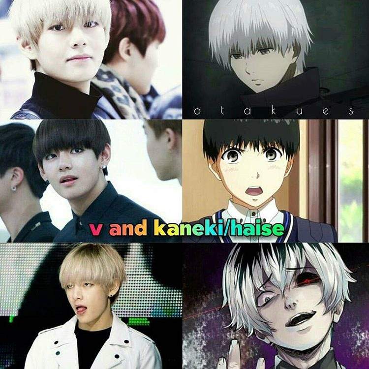 V is the real life kaneki !!!!😍 | ARMY's Amino