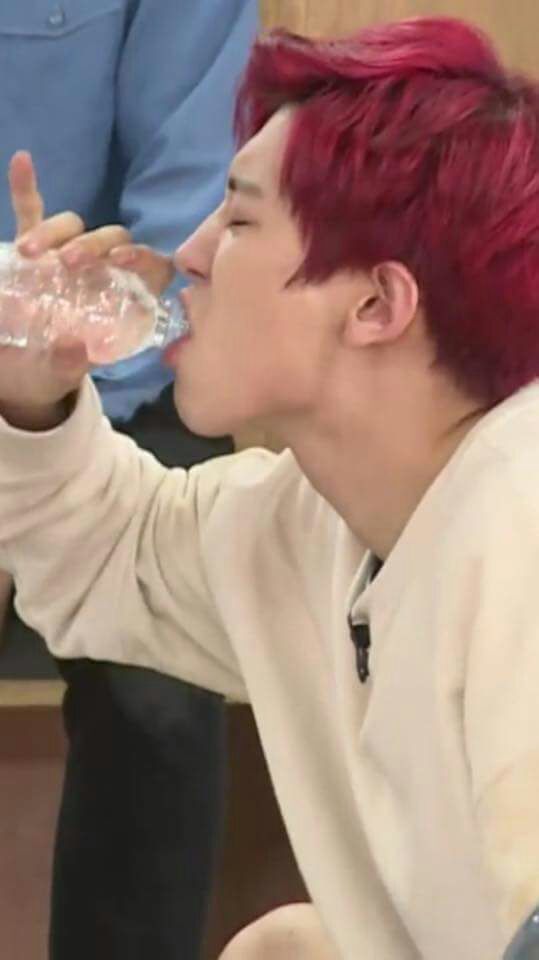 Show me a KPop idol that looks hotter/cuter drinking water