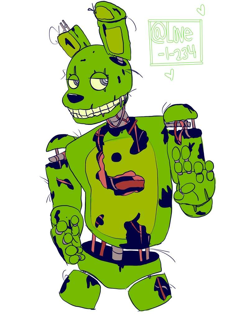 (ﾉ ヮ )ﾉ*:･ﾟ springtrap drawing | Five Nights At Freddy's Amino