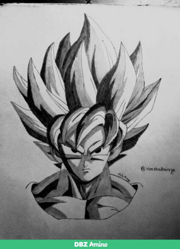 Goku Pencil Drawing 