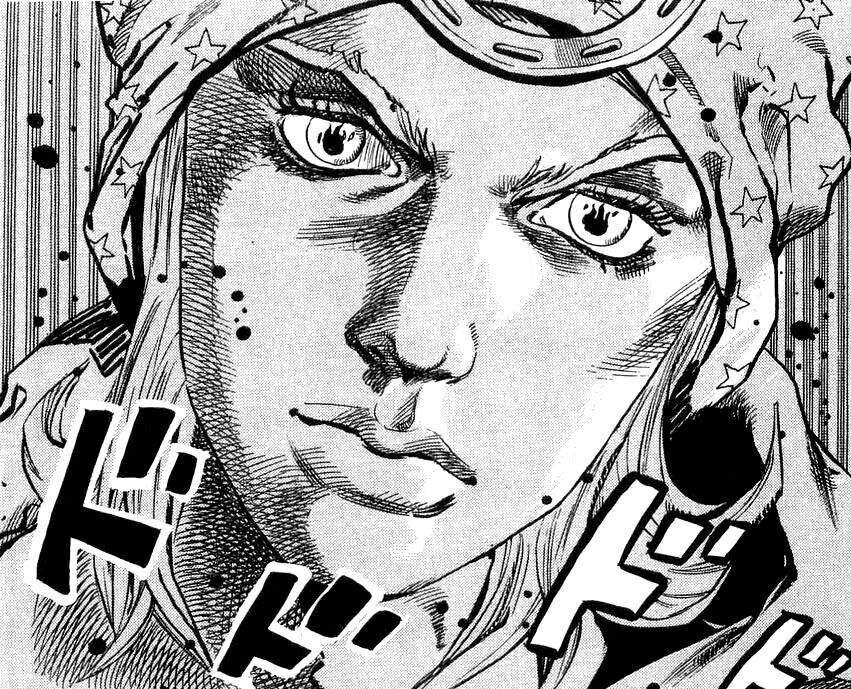 It wasn't until almost the start of the Steel Ball Run race when Gyro ...