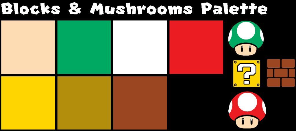 Mario 2D Artwork Official Color Palette Mario Amino