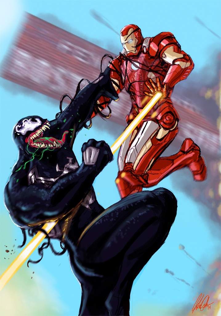 spider man vs venom and iron venom