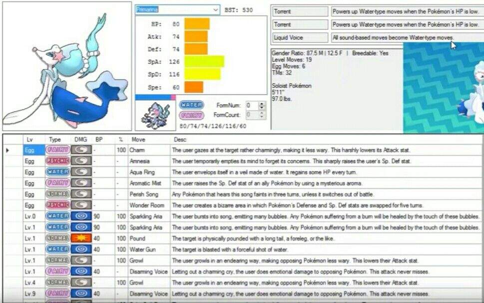 LET'S TALK PRIMARINA moves and stats (Competitive analysis) | Pokémon Amino