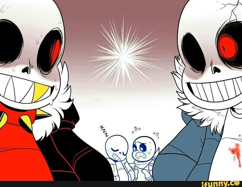 Underfell Sans And Horrortale Sans Meet Underfell