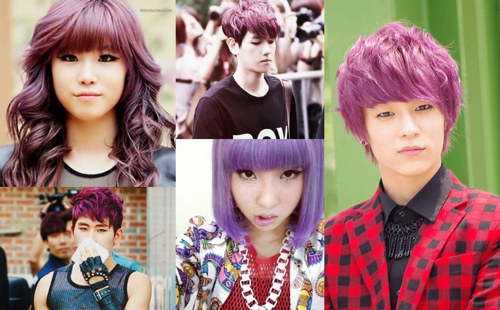 ⊱ ⋆ Kpop idols in poppin' hair colors ⋆ ⊰.