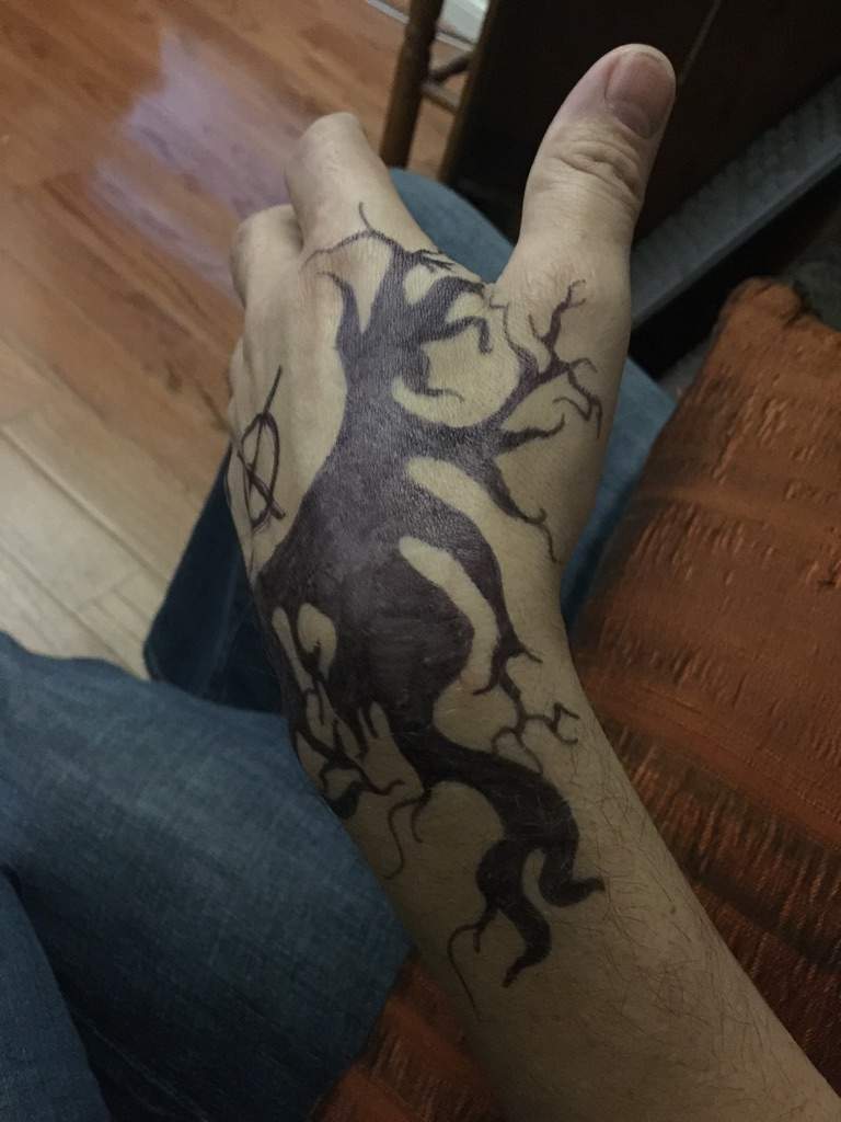 Slenderman inspired sharpie tattoo Horror Amino