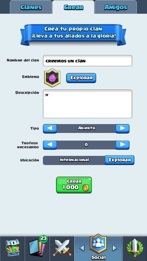 Resultado de imagen de imagen clash royale crear un clan