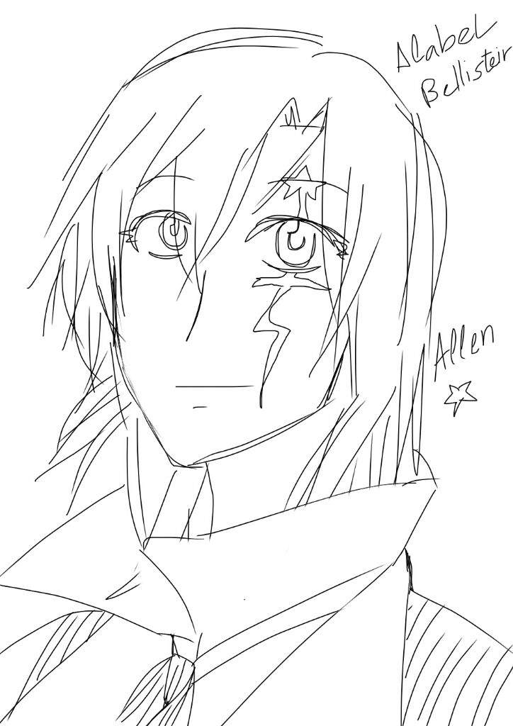 Boceto de Allen!!//Hecho con la tablet. | ♠D Gray-Man Amino♠ Amino