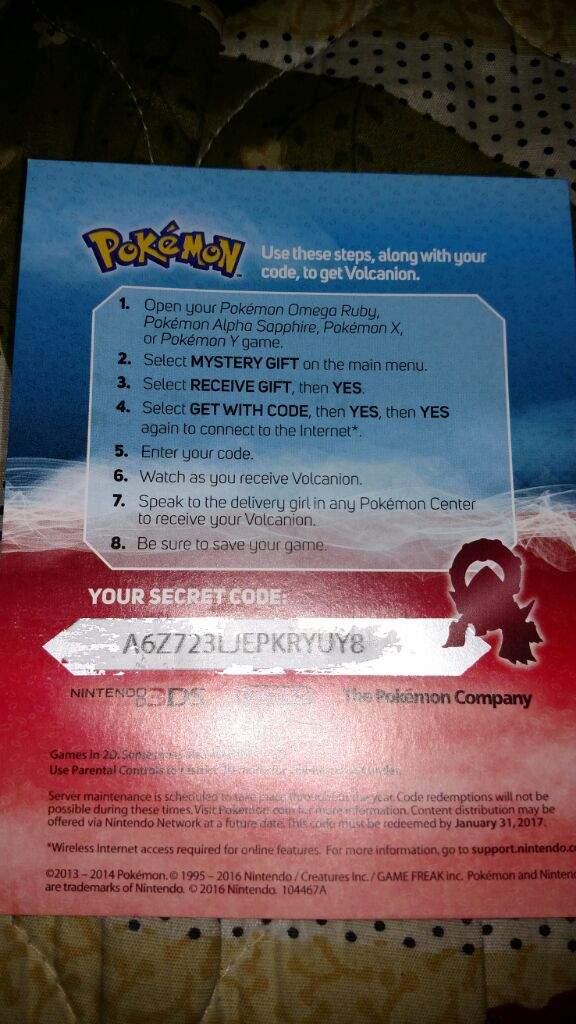 pokemon omega ruby mystery gift codes 2016