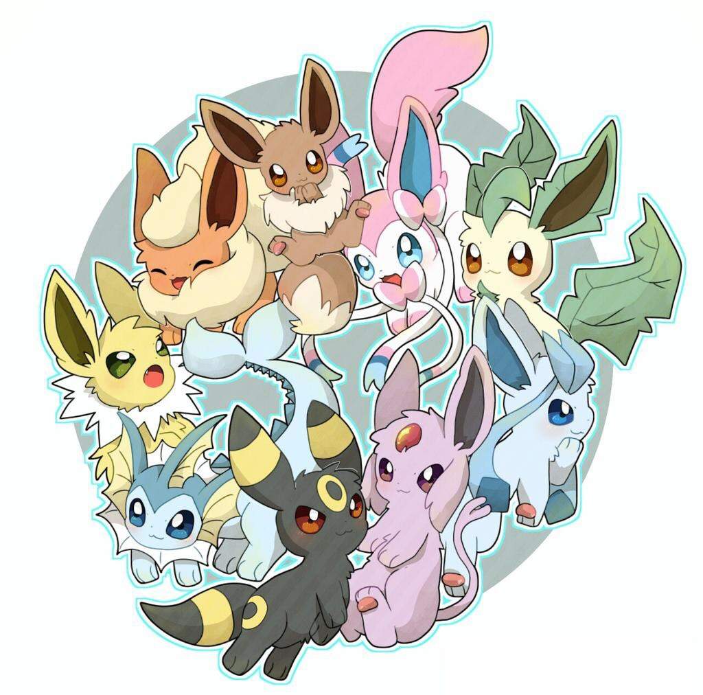 Tipos De Eevees Kawaii Version •pokémon• En Español Amino 