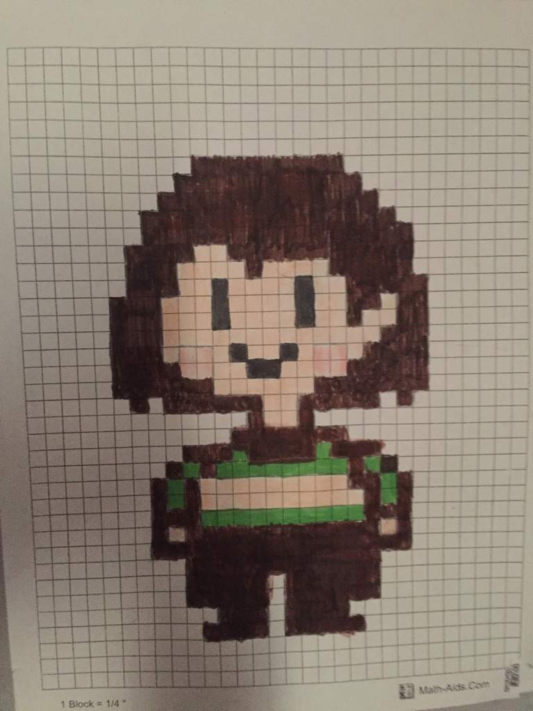 Chara And Frisk Grid Drawings Undertale Aus Amino