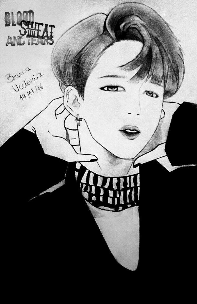 My Drawing Jimin Blood Sweat Tears Armys Amino