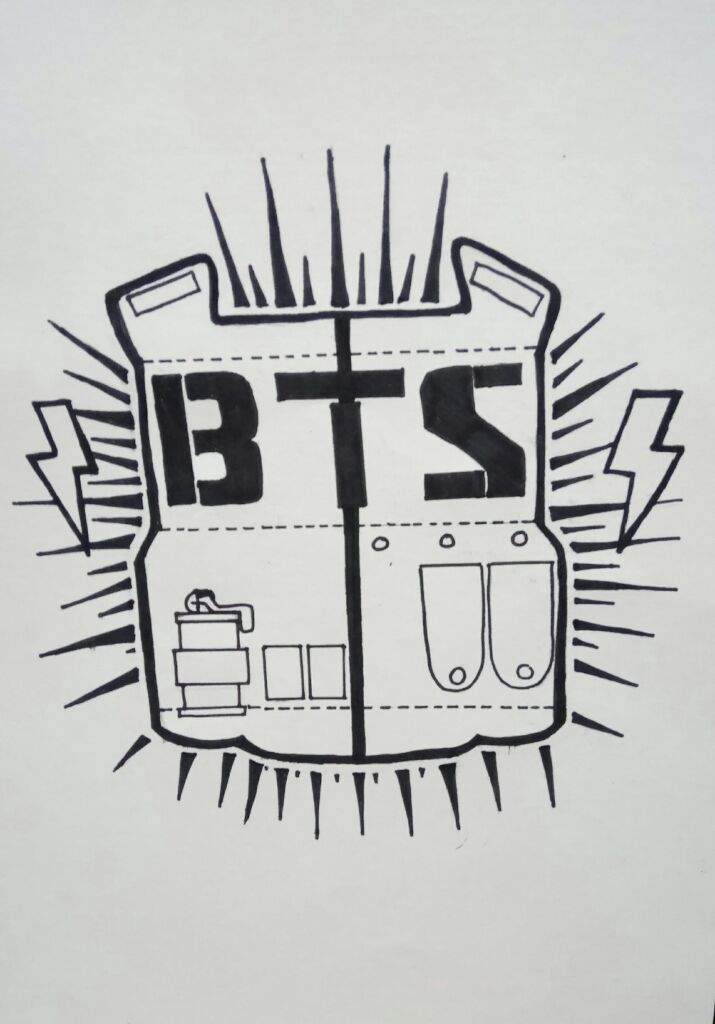 Bts logo drawing  ARMY's Amino