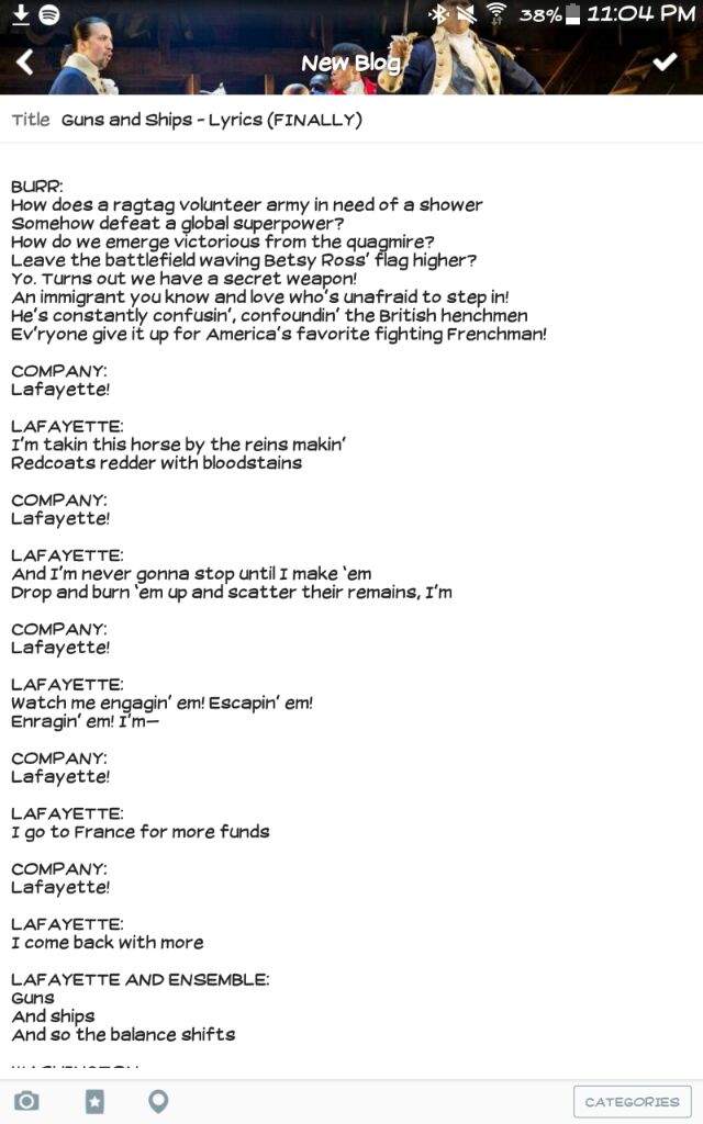 Guns And Ships Lyrics FINALLY Hamilton Amino