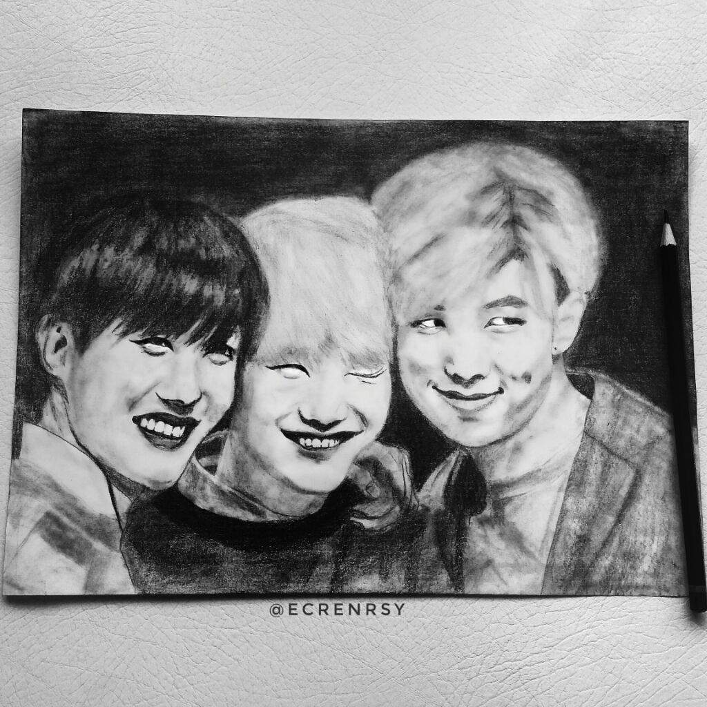 Drawing (J-HOPE, SUGA, RAP MONSTER) | ARMY's Amino