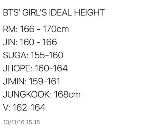 bts v ideal type height