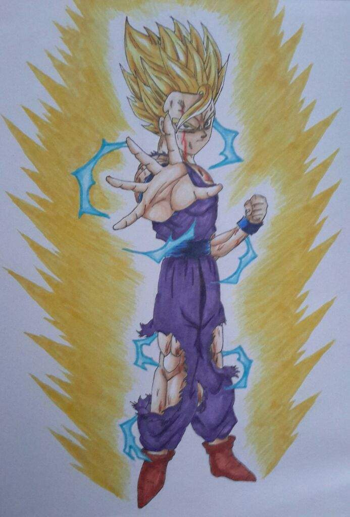  Drawing  the ultimate kid  SSJ2 Teen Gohan  DragonBallZ Amino