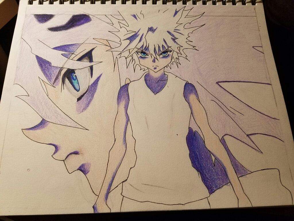 Finished Request: Killua Godspeed Drawing Tutorial | Anime Amino